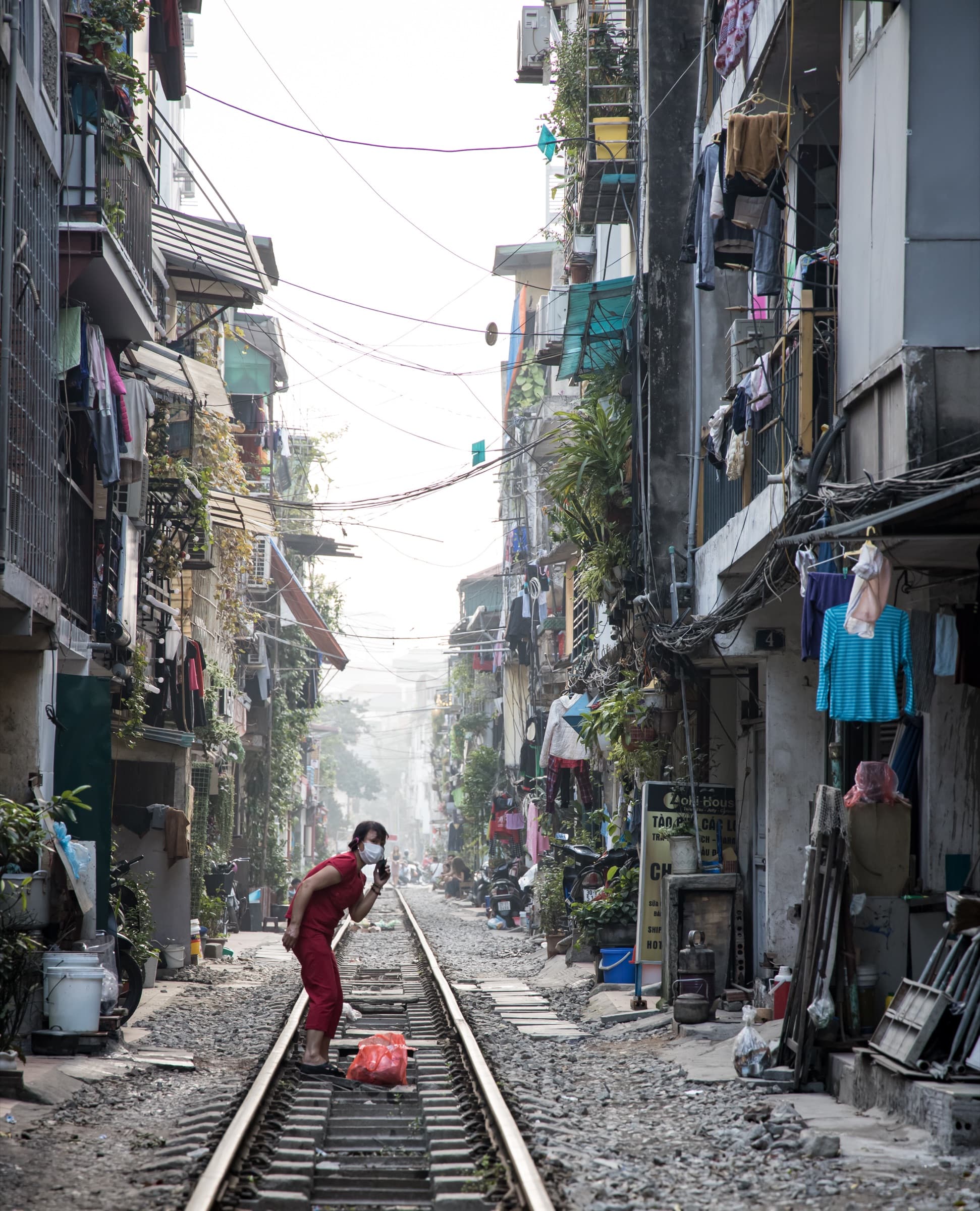 Train Street in Hanoi, Vietnam